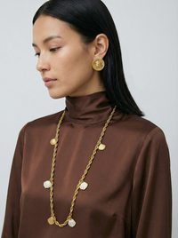 Givenchy Vintage Gold Shell Charm Necklace