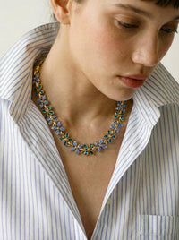 Vintage Swarovski Floral Crystal Necklace