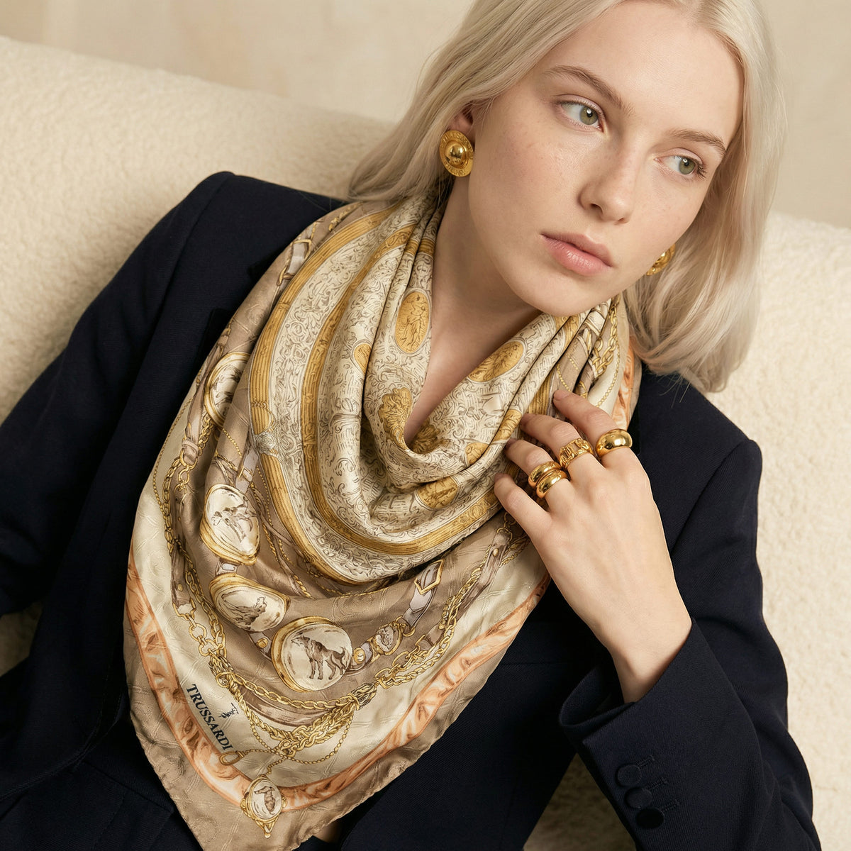 Foulard Trussardi Imprimé Canin