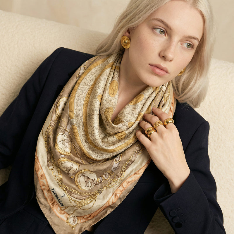 Foulard Trussardi Imprimé Canin