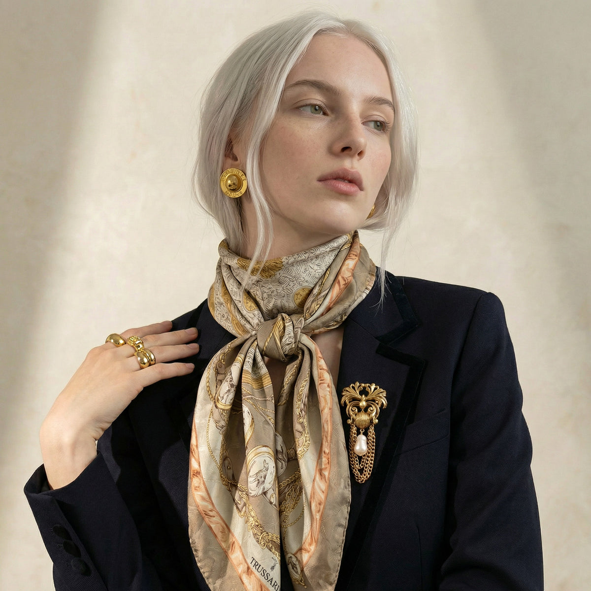 Foulard Trussardi Imprimé Canin