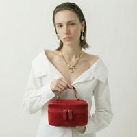 Vanity Gucci Vintage en Daim Rouge