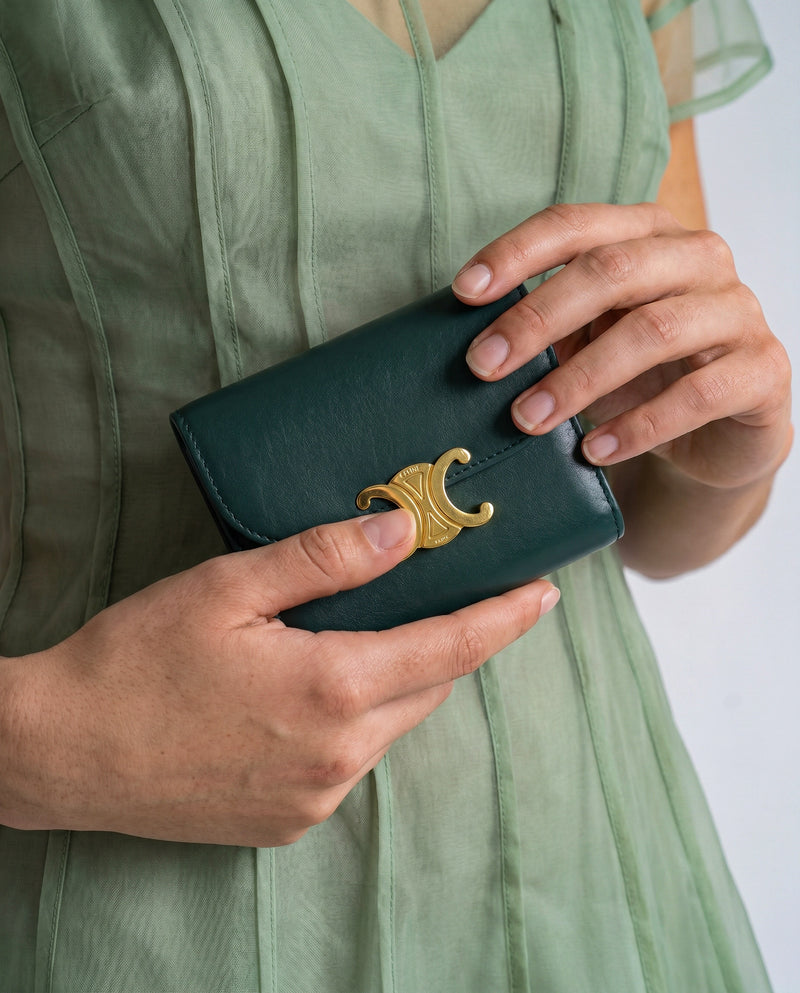 Portefeuille Céline Small Flap Wallet Triomphe