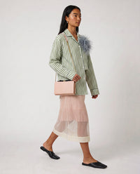 Sac See by Chloé Wallet on Chain Cuir Grainé Rose Pastel