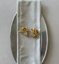 YSL Heart Logo Clip-On Earrings