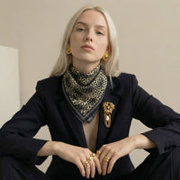 Foulard Bandana Yves Saint Laurent Vintage Léopard