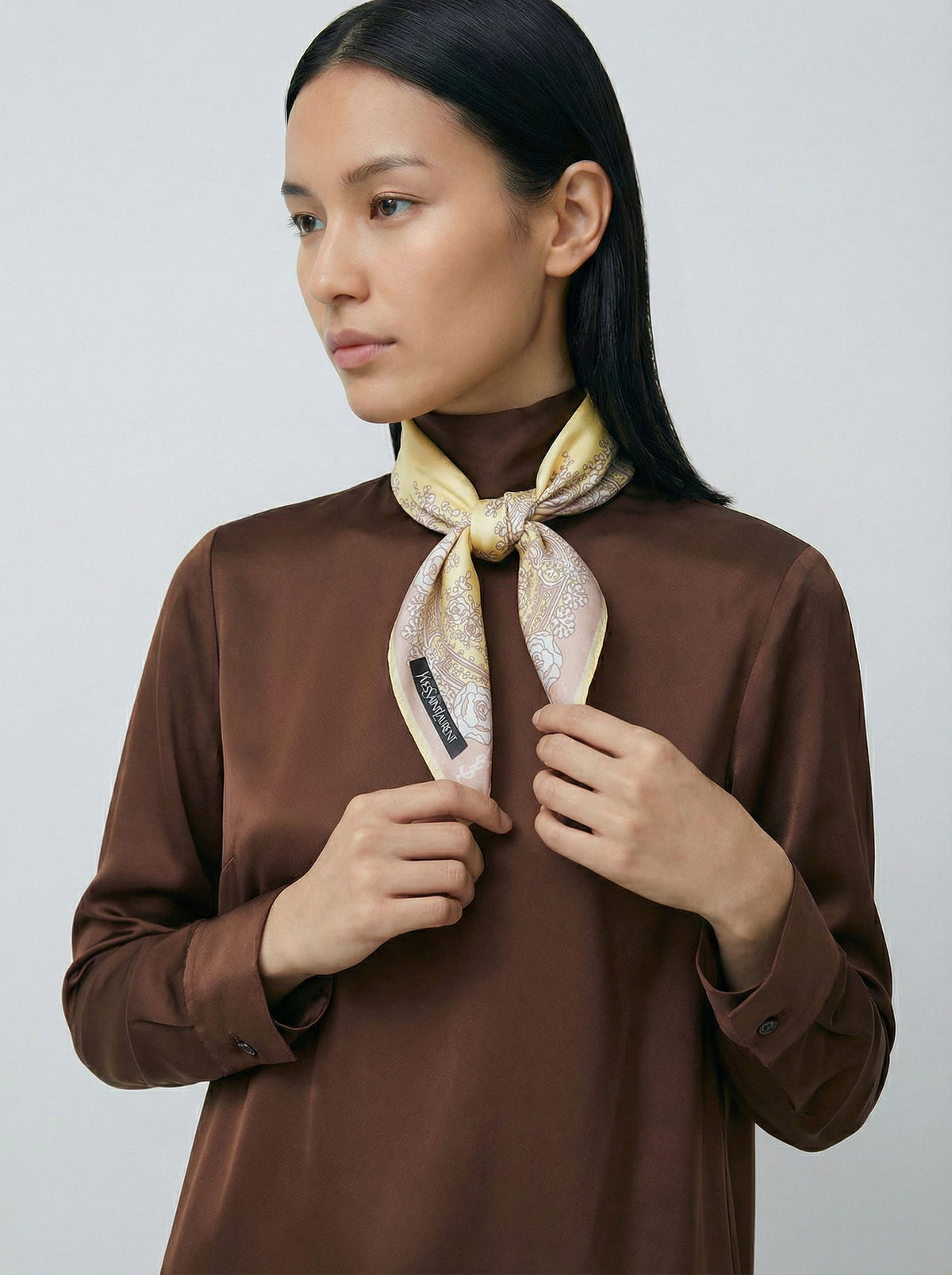 Bandana Yves Saint Laurent Jaune Floral