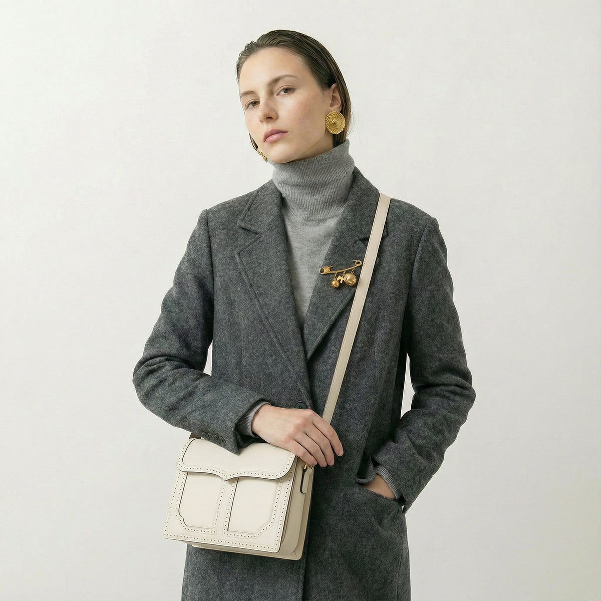 Sac Yves Saint Laurent Vintage  Crossbody Blanc